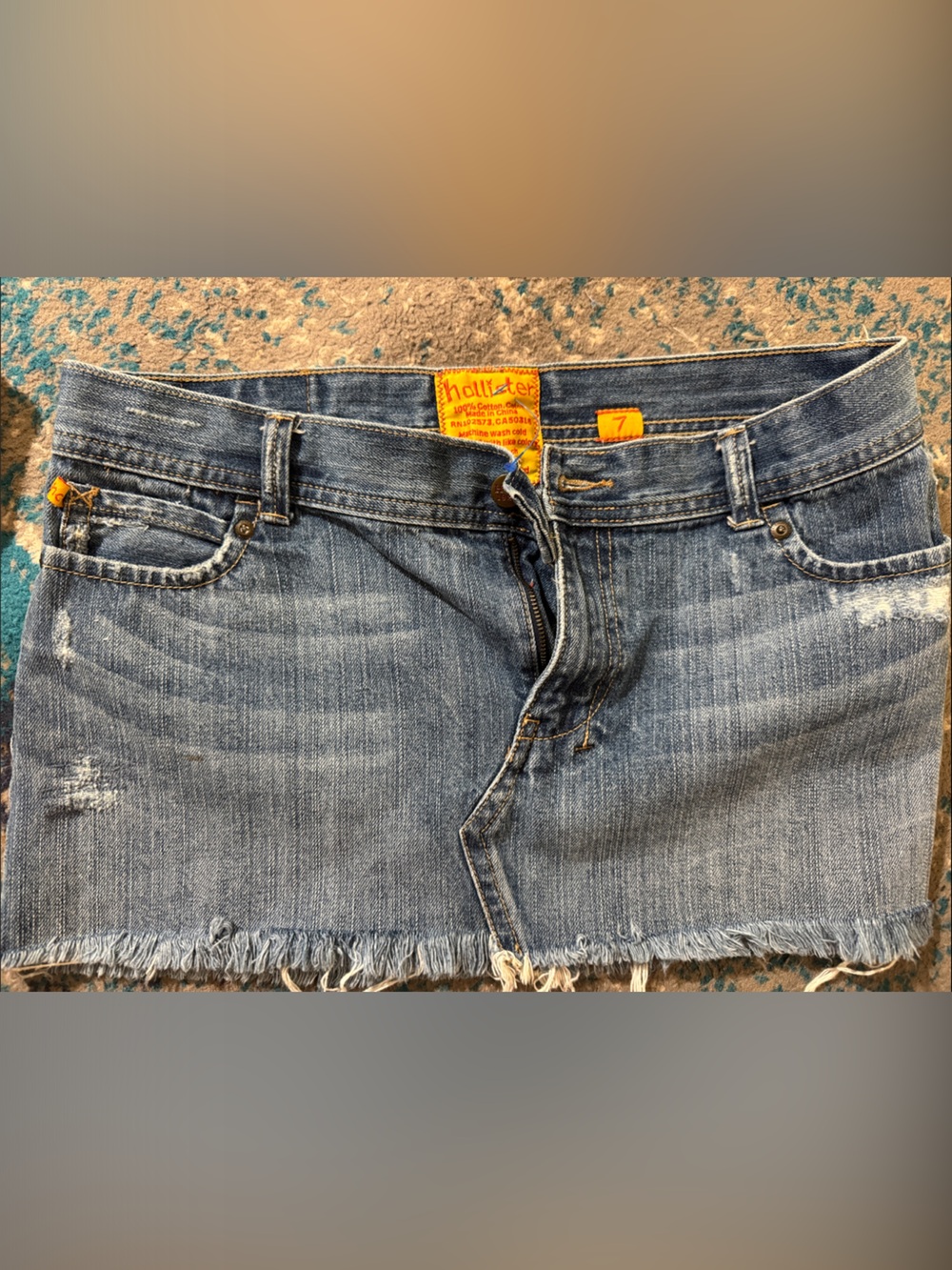 Hollister Blue Denim Mini Skirt
